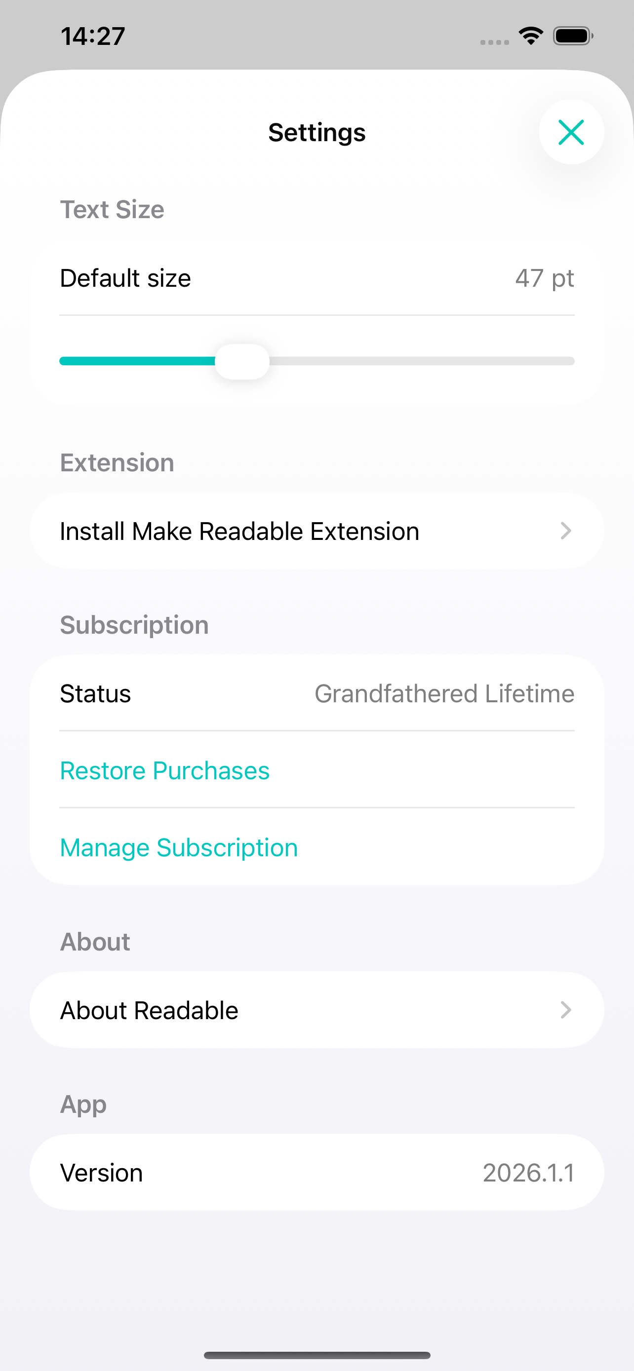 Readable screenshot 2